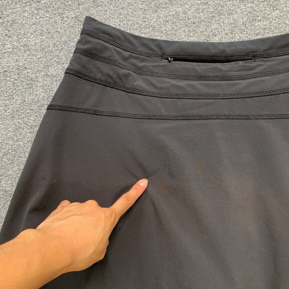 Athleta Skort Womens 2 Black All Day Semi Fitted Mid Rise Performance Quick Dry - Picture 11 of 13